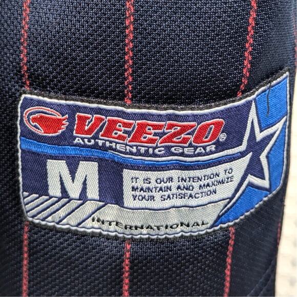 Veezo XL Jersey Shirt Mens Atlanta 03 Hip Hop Y2K Pinstripe Embroidered Rare - Picture 4 of 6